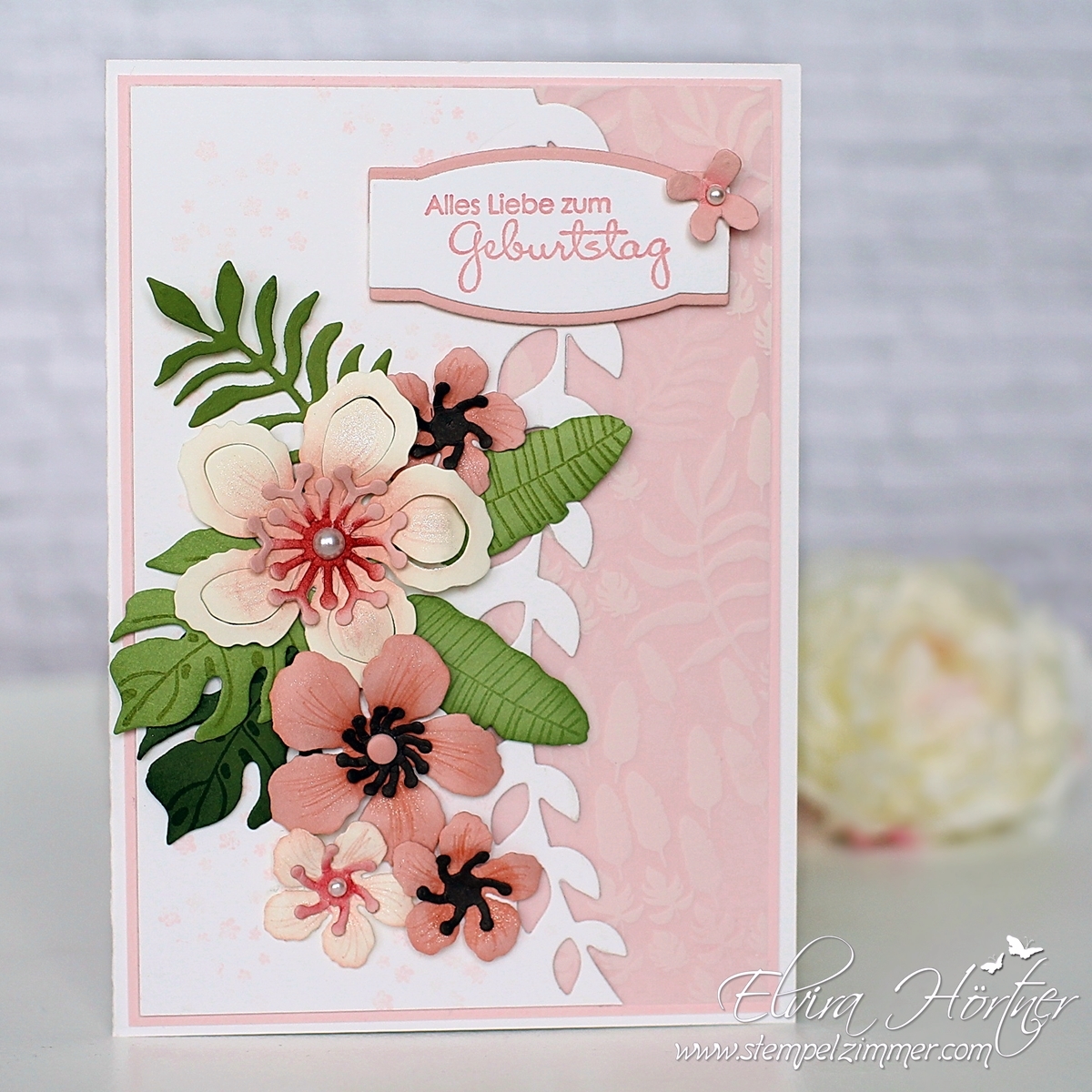 Geburtstagskarte, Botanical Blooms, Kirschblüte, Transparentpapier, Blumen, Perfekte Pärchen, Stampin Up