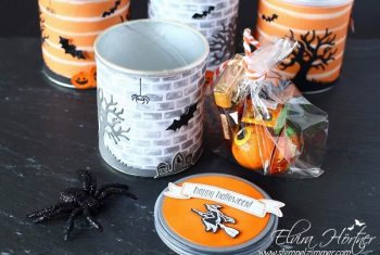 Pringelsdose mit Halloween-Schoki, Stampin Up Österreich