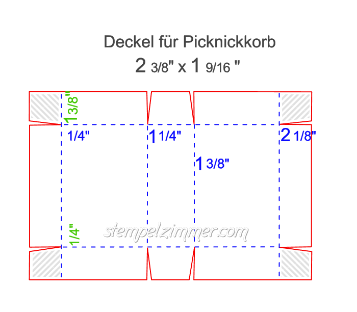 Anleitung - Picknick Korb - Deckel