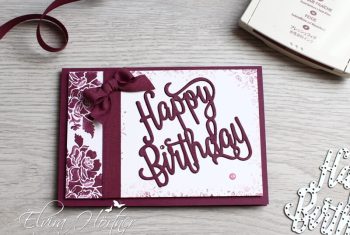 Happy Birthday Thinlits - Stampin Up -Karte