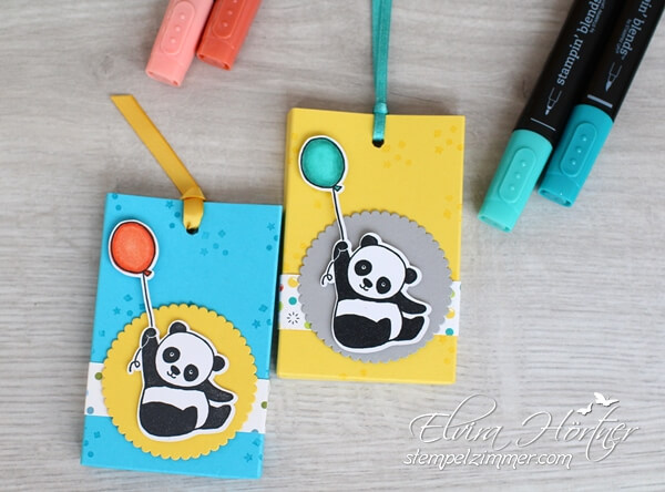 Party Pandas-Stampin Up-Verpackung-Gummibärchen