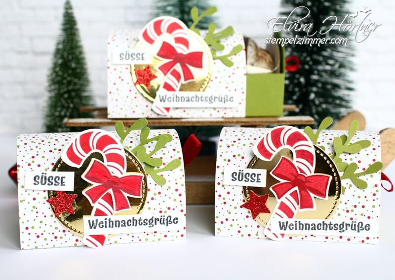 Lebkuckenverpackung-zuckersuesse Weihnachten-Zuckerstangen-Goodies-Stampin Up-Stempelzimmer