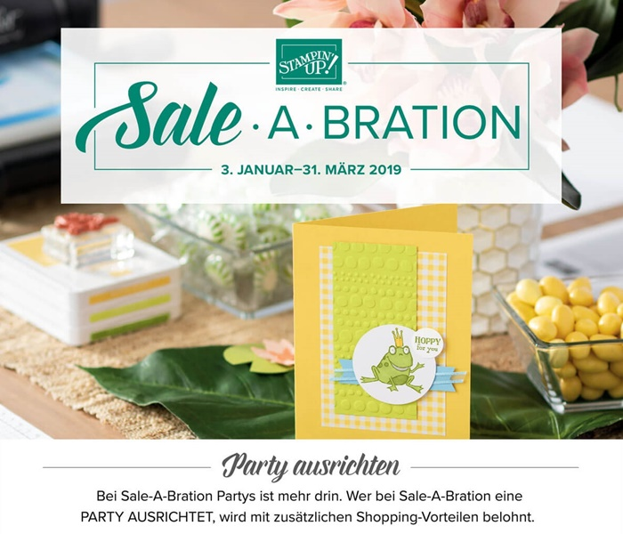 Sale-A-Bration 2019- Party ausrichten- Shopping Vorteile-Stampin Up