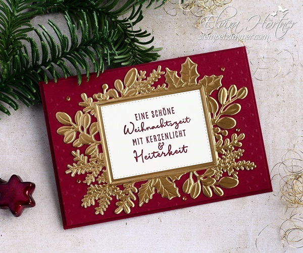 Weihnachtskarten mit dem Produktpaket Froehliche Weihnachtszeit - Stampin' Up!  156785